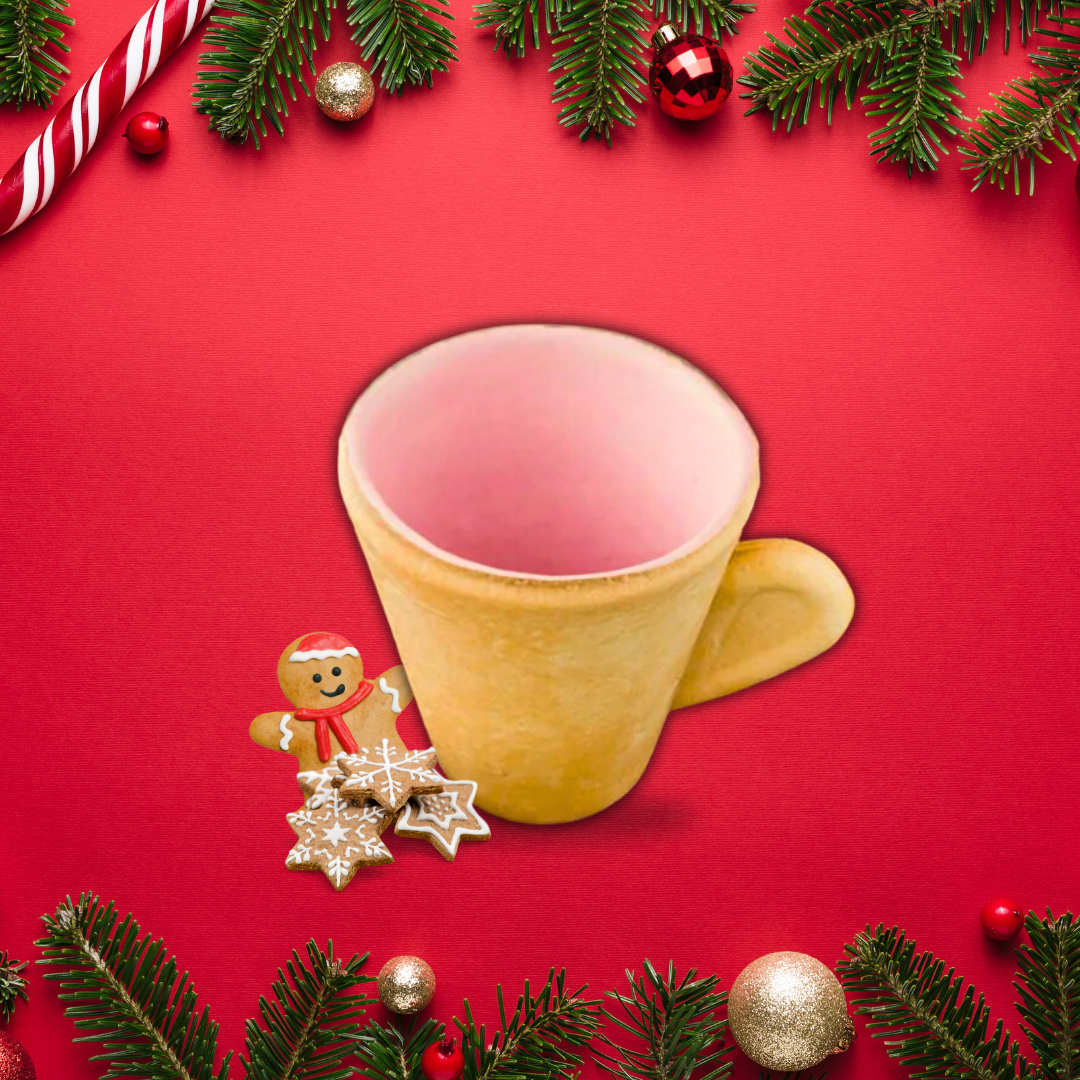 Edible Cup Set for Hot Beverages, Strawberry Chocolate